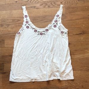 American Eagle cropped tank top with embroidery